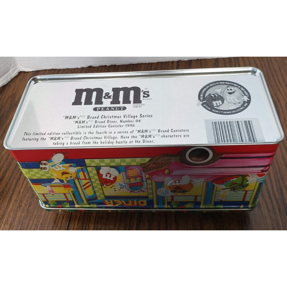 M&M Christmas Village Brand Diner Number 4 1996 Vintage Metal Tin - Picture 6 of 10
